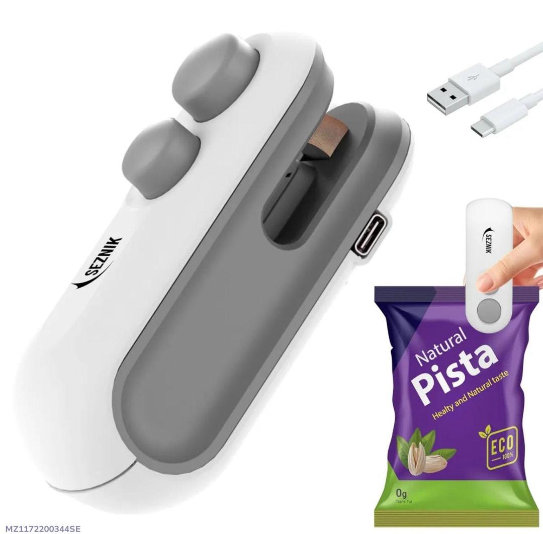 Rechargeable Bag Sealing Machine White Gray USB-C