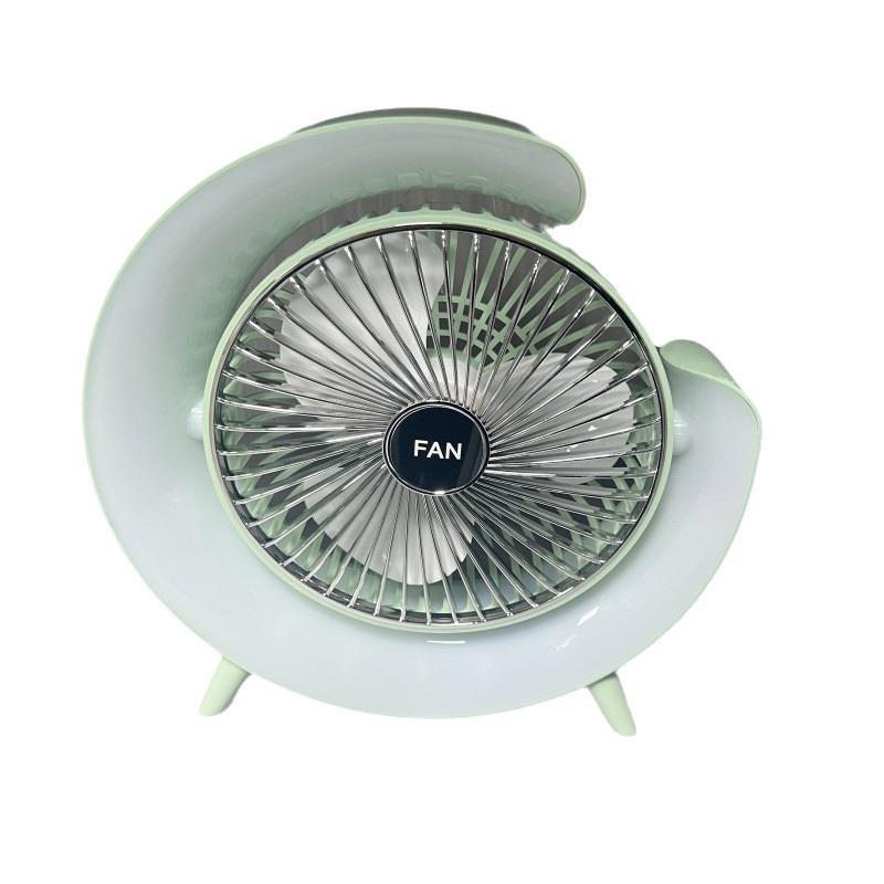 Night Light Mini Fan ABS Plastic Multicolor LED