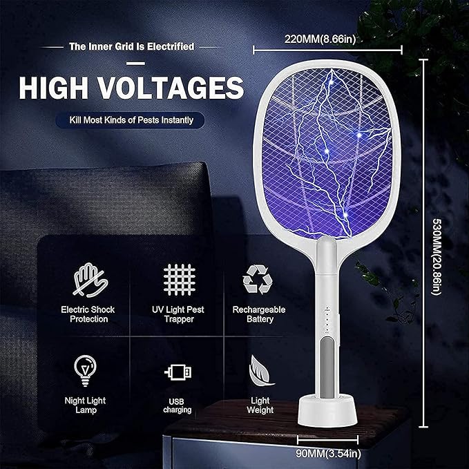 Electric Rechargeable Mosquito Killer Racket